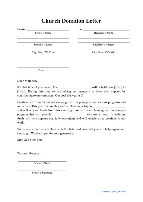 How To Write The Perfect Church Donation Letter .